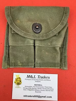 Original WW2 US M1 Carbine Magazine Pouch USGI 1945 • $50