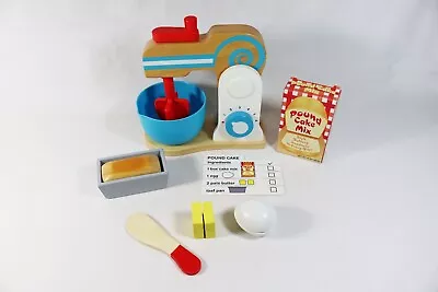 Melissa & Doug Wooden Mixer Set Pretend POUND CAKE Food Play Kitchen Toys EXC • $14.99