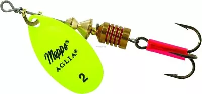 Mepps Aglia In-Line Spinner 1/6 Oz Plain Treble Hook Hot Chartreuse Blade B2 HC • $7.05
