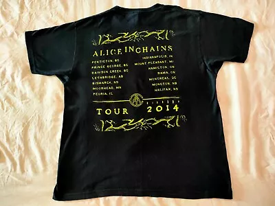 Black Vintage Alice In Chains Tour 2014 T-Shirt  Size XL. • $1