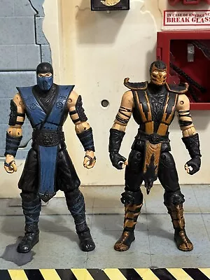 LOT Of 2 Mortal Kombat Jazwares Figures Scorpion & Sub Zero 6  Action Figures • $52.49