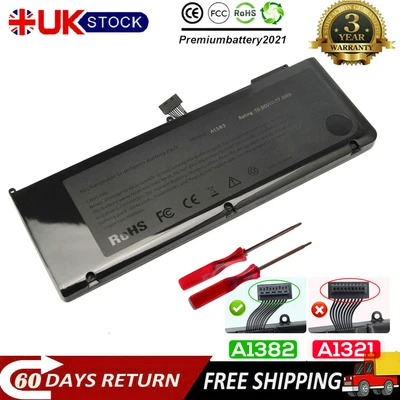 £25.59 • Buy ✅A1382 A1321 Battery For Apple MacBook Pro Unibody 15  A1286 2011 2012 2009 2010