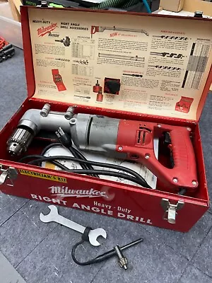 Milwaukee Heavy Duty 1/2” Right Angle Drill OEM Metal Case Made In USA • $100