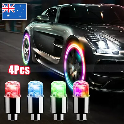 $10.19 • Buy 4× Car Auto Wheel Tire Tyre Air Valve Stem LED Light Caps Cover Accessories New