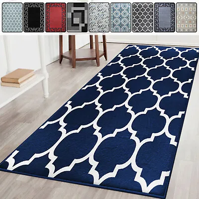 Non Slip Kitchen Rugs Long Hallway Runner Carpet Bedroom Rug Door Mat Floor Mats • £10.99