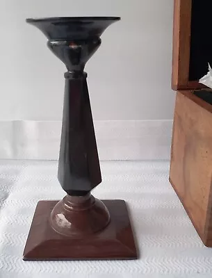 RARE L'Objet Gwalior And Red Agate Carved Candlestick Ret. $1400 - Wooden Box • $495