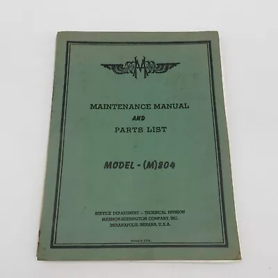 Marmon Herrington Model (M)804 All Wheel Drive Ford Truck 1957 Maintenance Parts • $139.50