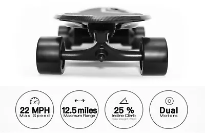 900W Dual Motor Electric Skateboard | 22mph 12.5 Mi Range Remote Carbon Fiber • $629