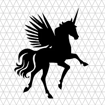 Unicorn SVG Vector Clip Art Design Silhouette Clipart For Vinyl Decal Sticker • $0.99