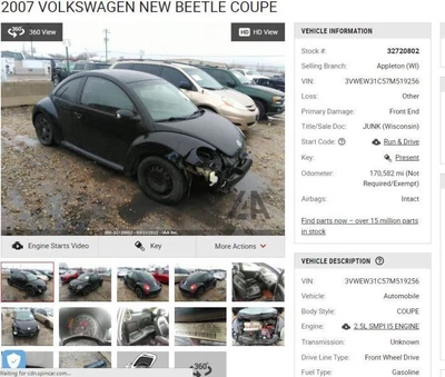 $595 • Buy Manual Transmission 2.5L Transmission ID Hje Fits 06-10 BEETLE 3988989