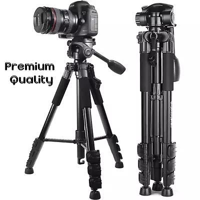 $36.99 • Buy 58'' Heavy Duty Aluminum Alloy DSLR Camera Tripod Stand Holder Mount Canon Nikon