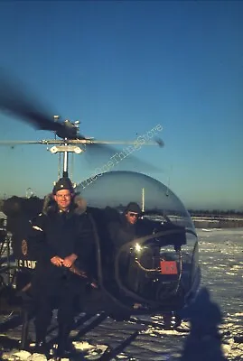 Helicopter Pilot 1952 Camp Drum 35mm Slide 1950s Military Exercise Snowfall Bell • $22.99