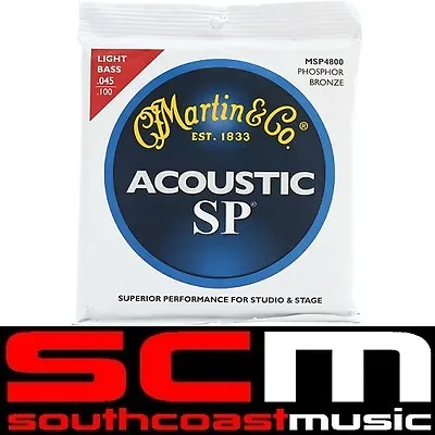  Martin MSP4800 Acoustic Bass Guitar String Set 45-100 Phosphor Bronze Lt • $38.58