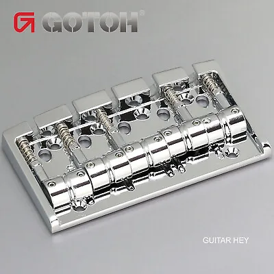 NEW Gotoh 404SJ-5 5-String Bass Bridge MULTI TONAL Steel Saddles - CHROME • $54.99