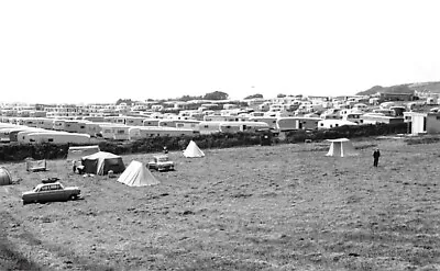 £4 • Buy Caravans Sandy Bay Caravan Park Exmouth Postcard Sized Photograph 1968 Camping