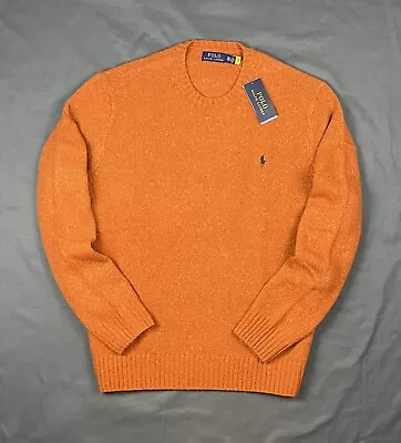 Polo Ralph Lauren Wool Blend Rust Burnt Orange Knit Sweater XXL 2XL • $79.98