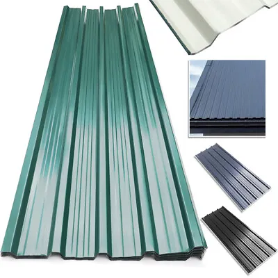 12/24PCS Roof Sheets Corrugated Panel Garage Carport Shed Metal Roofing Panel I • £35.94