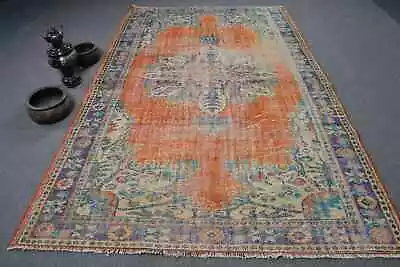 Bedroom Rug 6x9.7 Ft Large Rug Turkish Rugs Vintage Rugs Anatolian Rug • $131.23