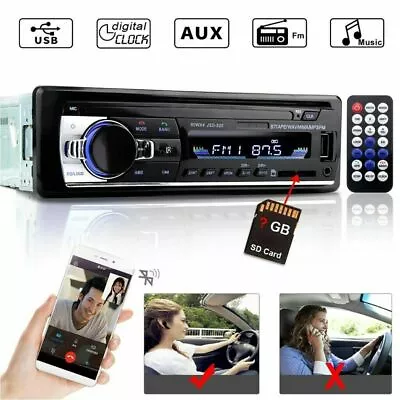 12V Car Radio Bluetooth Stereo In-Dash Head Unit Player MP3 USB Aux Input FM AU • $25.92