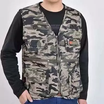 Men's Camouflage Vest Outdoor Multi Pocket Casual Fishing Vest              • $17.20