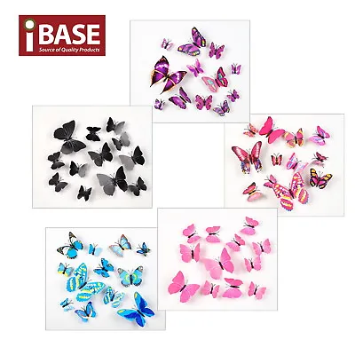 $5.99 • Buy 12PCS 3D DIY Wall Decal Stickers Butterfly Home Room Art Decor Decorations AU OZ