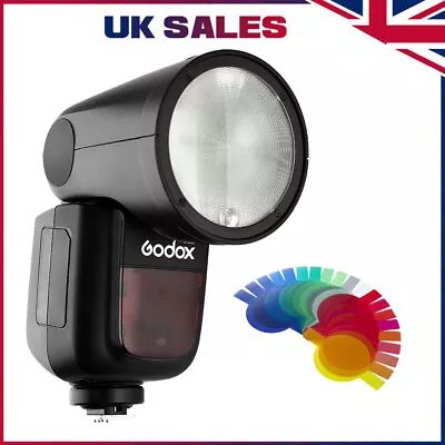 Godox V1-C Round Head Camera Flash 2.4G X Wireless HSS 76Ws Speedlight For Canon • £211