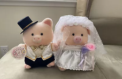 NWT Rare Vintage Sanrio Zashikibuta Pig Wedding Dolls Welcome Dolls • $275