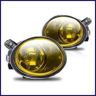 2001-2003 Bmw E39 Oem Replacement Yellow Fog Lights Lamps M5 Mtech Front Bumper • $44.92