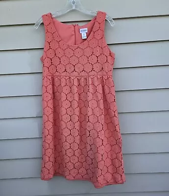 Motherhood Dress Womens Medium Pink Maternity Lace Pattern Sleeveless Adorable • $14