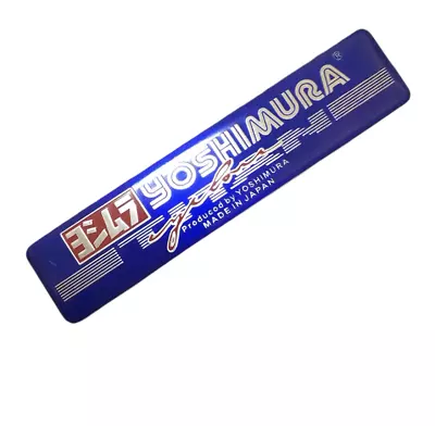 2x Blue Yoshimura Sticker Aluminium Heat-resistant Motorcycle Exhaust Pipe Decal • $7.51