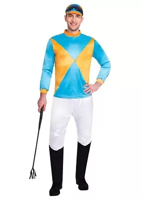 Adult Mens Blue Jockey Costume • £38.49