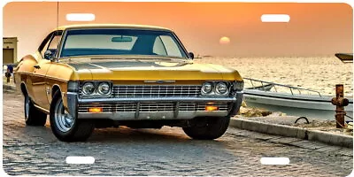 1968 Chevrolet Impala By The Ocean | License Plate | 12  X 6  | Sports Car • $40.45