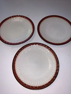 Gourmet Basics Mikasa Sorrento Red Set Of 3 Salad Plates 8 Inch • $15