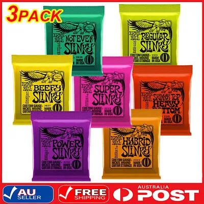 3PACK Electric Guitar Strings For Ernie Ball 2221 (10-46) 2223 (9-42)  2220 2004 • $16.99