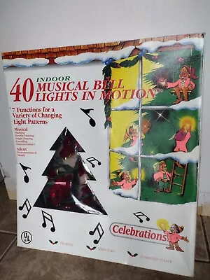 Indoor Christmas Musical Bell Lights In Motion Vintage • $40