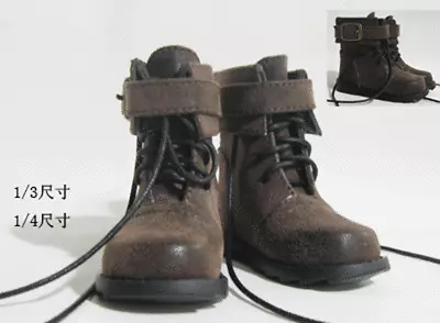 MSD Shoes 1/3 1/4 BJD PU Lace-up Fashion Shoes BJD 1/3 1/4 Boots For Dolls • $16.14