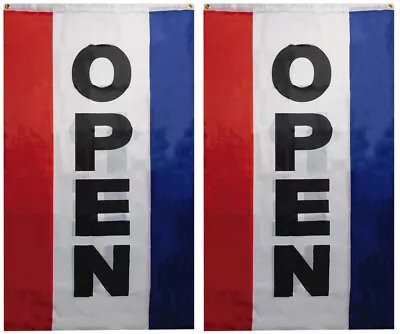 Open RWB Vertical 3x5 3'x5' Premium Double Sided Polyester Flag Banner 100D • $9.88