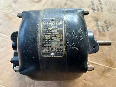 Rare Vintage GE AC Electric Motor Model 26135 1/6hp 1725rpm Runs Smooth Antique • $125