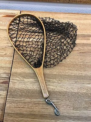 Vintage Wood Fly Fishing Trout Net Wood Handle & Frame- Very Nice  Kk1 • $44