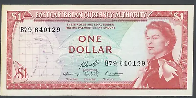 East Caribbean States  1 Dollar  (1965)   Qeii   Banknotes Xf • £23.23