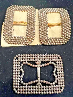 Antique Shoe Buckles Ladies Vintage Pair Plus 1 More • $12