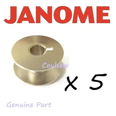 JANOME GENUINE METAL BOBBINS X 5 To Fit 1600P MB4 MB-4 BOBBIN • £9