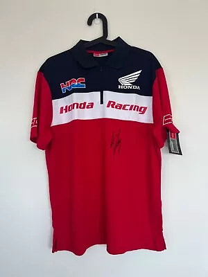 HONDA Racing Polo Shirt Marc Marquez SIGNED • £123.98