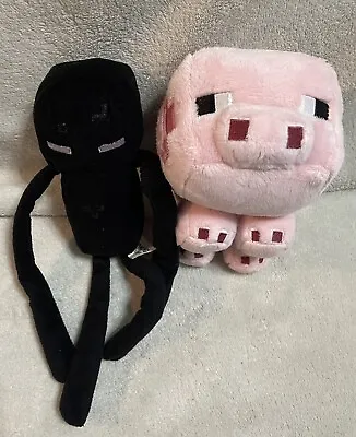 Lot Of Two Minecraft Plush Enderman And Pig • $0.99