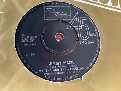 Martha And Vandellas  UK Tamla 45 1967 EX Fully Playgraded Jimmy Mack • £2.25