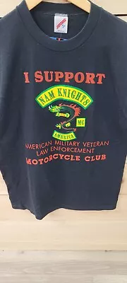 Nam Knights Mc America T- Shirt Motorcycle Club Jerzees Tag Medium • $39.50