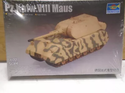 Trumpeter #07446 1/72 Scale Pz.kpfw.viii Maus New In Sealed Box • $18.99