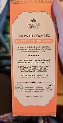 Nature Spell Growth Complex Salt Free Shampoo 300ml Vegan Stimulates Hair Growth • £14.99