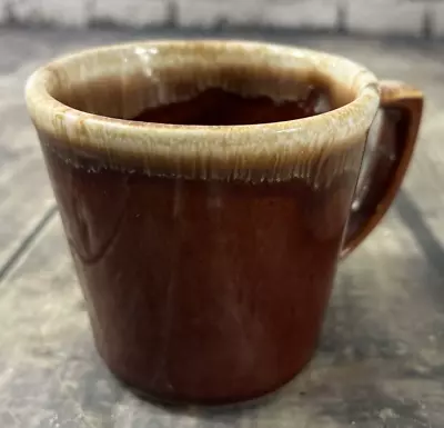Vintage McCoy USA Brown Drip Glaze Coffee Mug Cup D Handle Mid Century • $10.41