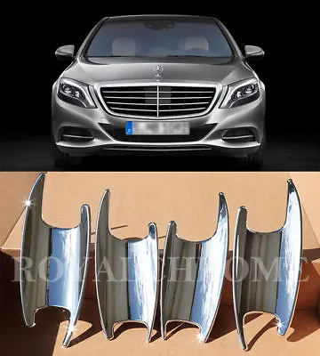 UK STOCK 4 NEW CHROME Door Handle Bucket Cups For Mercedes S Class W222 Maybach • £52.67